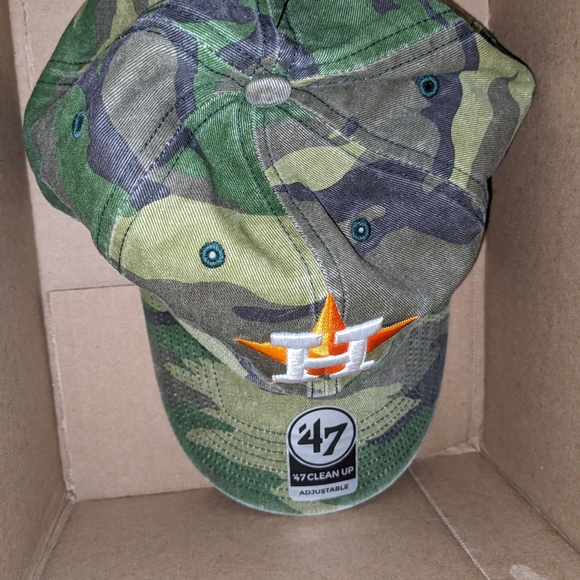 '47 Brand Houston Astros Camo Clean Up Adjustable Dad Hat One Size NEW - Picture 2 of 9